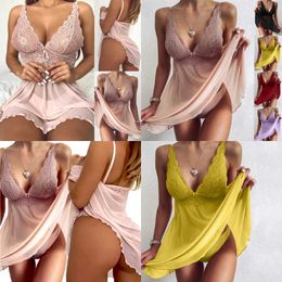 NXY Sexy Skirt Woman Lingerie Sexy Dress Erotic Lace Lingerie Porno Clothes Transparent Lenceria Sexy Sleepwear For Sex Underwear Costumes 230717