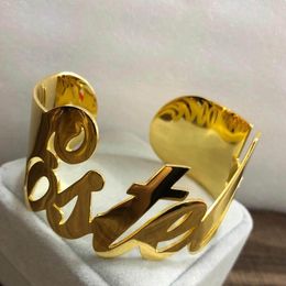 Bangle Bangle Bangles Big Bracelets Custom Name Bracelet Stainless Steel Jewelry Couple Bracelet For Women Personalized Gift Gold Cuff Ba