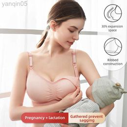 Maternity Intimates High Quality Plus Size Nursing Bra Breathable Women Breastfeeding Underwear Seamless Maternity Bra Push Up HKD230814