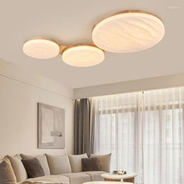 Ceiling Lights Wood Lamp For Living Room Decoration Hall Dedroom Kitchen Children's Modern Chandelier Ring Led Light Fixture