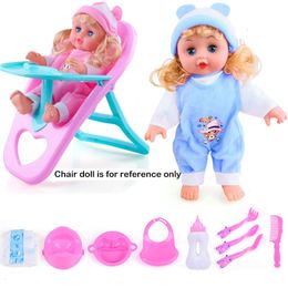 Dolls Children's Intelligent Simulation Talking Doll Pretend To Play Feeding Baby Toys Soft Plastic Bath Toy Gift 230811