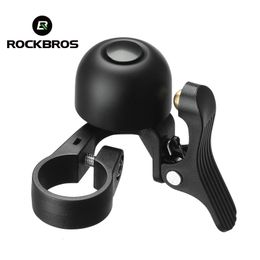 Bike Horns ROCKBROS Bell Horn Handlebar MTB Road Cycling Call Alloy Ring Crisp Sound Warning Alarm For Safety Bicycle Accessories 230811