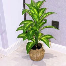 Faux Floral Greenery Artificial Desktop Fake Plants Plastic Green Simulation Banyan Tree Landscaping Indoor Office el Year Home Deco Materials 230812