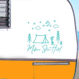 Million Star Hotel Styling Stickers Camper Large Caravan Motorhome Decoration Adventure Camping RV Truck Car Van Decals R230812