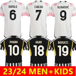 Men Kids 23 24 Soccer jerseys POGBA BONUCCI VLAHOVIC McKENNIE 2023 2024 PELLEGRINI CR LOCATELLI CHIESA ARTHUR CUADRADO Football Shirt