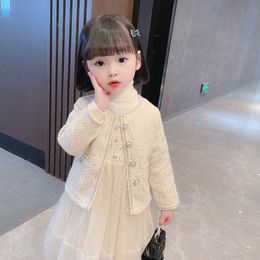 Clothing Sets Girls Clothes Plaid Pattern Clothes For Girls Jacket Mesh Dress Tracksuit For Girl Spring Autumn Childrens Clothing