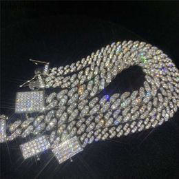 Hip Hop Jewellery 6Mm 8Mm 10Mm Iced Out Moissanite Cuban Bracelet Sterling Sier Bling Diamond Mens Cuban Link Chain