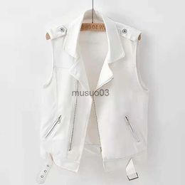Women's Vests Women's Zipper Denim Sleeveless Vest Jean Jacket Fashion Waistcoat 2023 New Summer Vest Coat Outwear White Coats S-5XL HKD230812