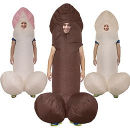 Cheerleading Inflatable Penis Sexy Costumes Adult Funny Male Dick Jumpsuit Bar Nightclub Props Clothes Bachelor Party Carnival Inflable Suits 230811