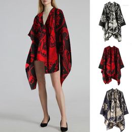 Scarves Ethnic-inspired Fringed Cape Wrap Imitation Cashmere Shawl For Travel Fashion