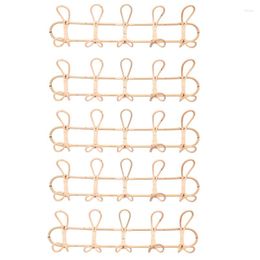 Hangers 5X Large Rattan Wall Hooks Clothes Hat Hanging Hook Crochet Cloth Holder Organizer Decor For Home