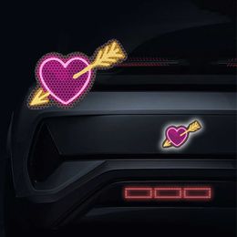 Love Heart Highly Reflective Stickers for Car Window Bumper Night Satety Driving Reflector Warning Sign Decals Decorations R230812