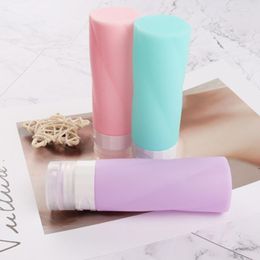 Storage Bottles 90ml Silicone Travel Empty Refillable Portable Bottle Dispenser Shampoo Liquid Cosmetics Squeeze Containers