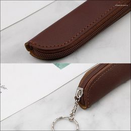 Leather Pen Holder Vintage Fountain Ballpoint Bag Portable Pencil Case