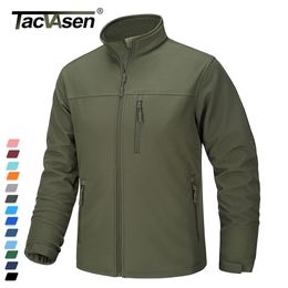 Men's Jackets TACVASEN Waterproof Fleece Lining Windbreaker Mens Military Tactical Army Jackets Zipper Pocket Casual Coats Full Zip Up Outwear 230811