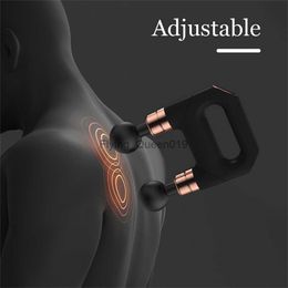 Electric Dual Heads Massager Portable 6 Gears Muscle Relaxation Fitness Health Care Massage Device Shoulder LCD HKD230812