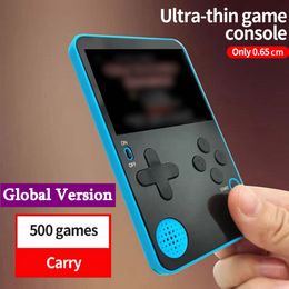 Portable Game Players DATA FROG Portable Ultra Thin 6.5mm Handheld Game Players Built-in 500 FC Games Mini Retro Gaming Console Playable on the Plane 230812