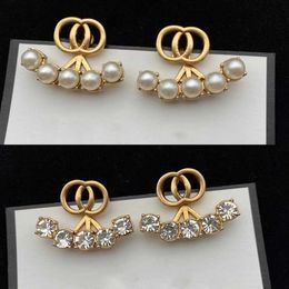 ggity Fashion Designer Earrings For Women Stud Earrings Pearl Jewellery Gold Letters Earrings Diamond studs Wedding Ear Studs Charm earrings