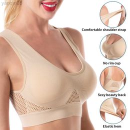 Maternity Intimates Sports Bras for Women Unwired Bras WirelessSexy Backless Push Up Seamless Mesh Top Bra Without Bones Frame Bras HKD230812