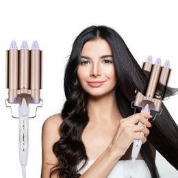 Women's Three-Tube Curling Iron: Create Beautiful Pear Flower, Egg Roll, Water Ripple, and Wave Hair Styles!
