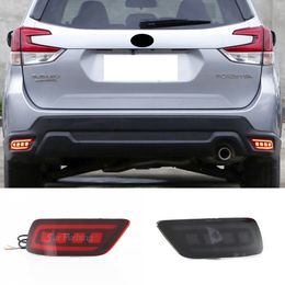 Car LED Rear Bumper Light For Subaru Forester 2019 2020 2021 2022 2023 Brake Taillights Fog Lamp Reverse turn signal lights