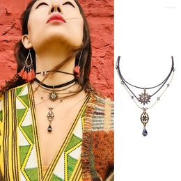 Pendant Necklaces MWSONYA Trend Fashion Vintage Three Layer Link For Women Necklace Jewellery Street Gifts