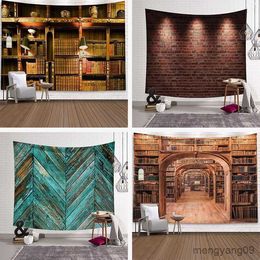 Tapestries Book Smell Wall Hanging Tapestry Decoration America Bedroom Bedspread Sheets Nature Marble 3D Tapestry R230812