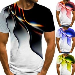 Men's T Shirts Men Short Sleeve Cool T-Shirts 3D Print Colourful Cloud Male XS-6XL