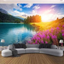 Tapestries Mountain Nature Tapestry Wall Hanging Forest Landscape Tapestries Waterfall Large Tapestry for Living room Bedroom Dorm