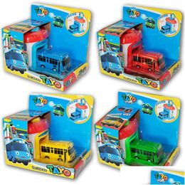 Diecast Model Cars 1Pc Baby Toy Korean Cartoon Tayo The Little Bus Mini Plastic For Kids Lj200930 Drop Delivery Toys Gifts Dho36