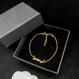 Gold Chain Necklace Love Bracelet Designer For Women Luxury Designers Jewellery Y Pendant Necklaces Letter Choker ladies Charm Bracelets G5