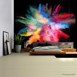 Tapestries Colourful wall tapestry tapestry Hippie chakra tapestry decorative wall cloth yoga mat fabric R230812