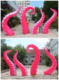 wholesale 3m Crooked Tentacles Pink Inflatable Twist Octopus Claw for Event/Building Decoration