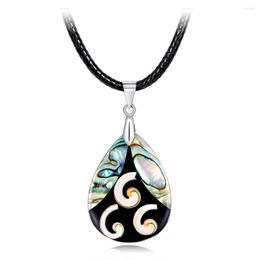 Pendant Necklaces Natural Shell Pearl And Abalone Combination High Quality Water Drop Necklace Jewelry For Women