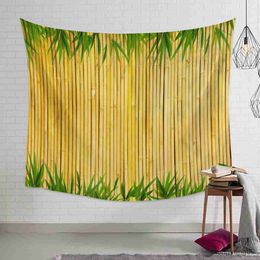 Tapestries Bamboo Yellowing Wall Tapestry Cover Beach Towel Picnic Yoga Mat Home Decoration R230812
