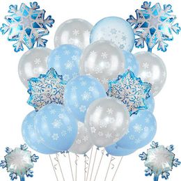 Decoration New Christmas Venue Balloon Package Decoration Snowflake Rubber Balloons