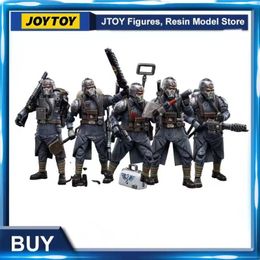 Military Figures IN STOCK JOYTOY 1/18 Action Figure 5PCS/SET Death Korps Of Krieg Anime Collection Military Model 230811