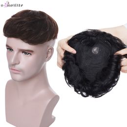 Męskie peruki dla dzieci s-noilite 16x19cm 35G Mężczyźni Toupee Human Hair System System włosów Toppers Hairpace 4-calowe włosy Mężczyzny Klip we włosach 230811