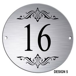 Garden Decorations DIY House Number 4 X Styles House 5MM Aluminium Composite Sign Plaques Door Number Sign Personalised Plate 2 Sizes Signage 230812