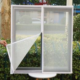 Sheer Curtains Selfadhesive zipper mosquito net antimosquito window screen DIY can be Customised mosquitera 230812