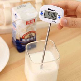 1PCS Digital Kitchen Thermometer BBQ Electronic Digital Food Probe Thermometer Kitchen Tools for BBQ Water Milk Meat Temperature