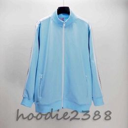 Sky blue and other multi-color designer men's sportswear zipper jacket Designer PA Angel Women's embroidered alphabet sportswear casual sportswear