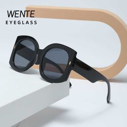 New style nail ins minimalist rice white frame sunglasses outdoor party sun protection trend