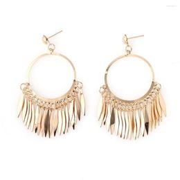 Stud Earrings Feather Ring Tassel Leaf Fashion Simple Jewellery Factory Wholesale Women