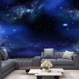 Tapestries Mysterious Universe Space Starry Sky Blue Art Tapestry Wall Hanging Tapestry for Bedroom Living Room Decoration