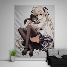 Tapestries Anime Tapestry Wall Hanging Room Decoration Poster Cartoons Girl Tapestry Aesthetic For Home R230812