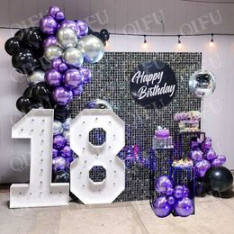 Decoration Black Purple Balloon Garland Birthday Decor Kids Wedding Supplies Baby Shower Decor Balloon Ballon