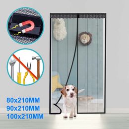 Sheer Curtains 12 Packs Magnetic Screen Door Summer Anti Mosquito Bug Net Self Sealing Automatic Reinforced Fiberglass Mesh Screens 230812