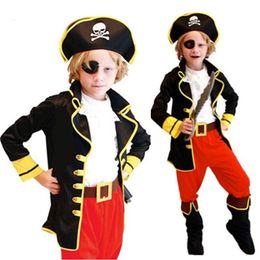 Cosplay Christmas Year Carnival Pirate Costume Cosplay Kids Boys Girls Caribbean Christmas Year Birthday Party Clothes Sets 230812