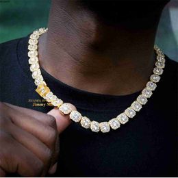 Designer Jewellery Hip Hop Iced Out 6mm 10mm 925 Sterling Silver D Colour VVS Moissanite Diamond Cluster Tennis Chain Necklace for Men Women
